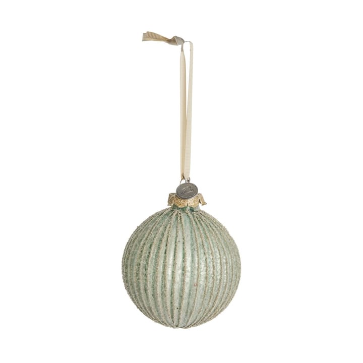 Norille Christmas bauble Ø9 cm - Dusty green ribbed - Lene Bjerre