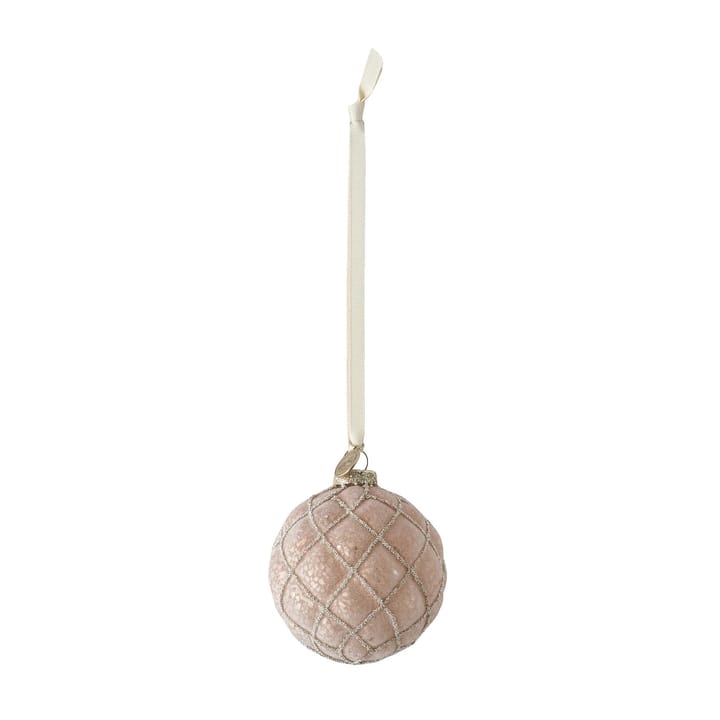 Norille Christmas Bauble rutig Ø8 cm - Powder - Lene Bjerre