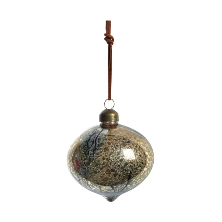 Nosille Christmas tree bauble 10 cm - Silver-gold - Lene Bjerre