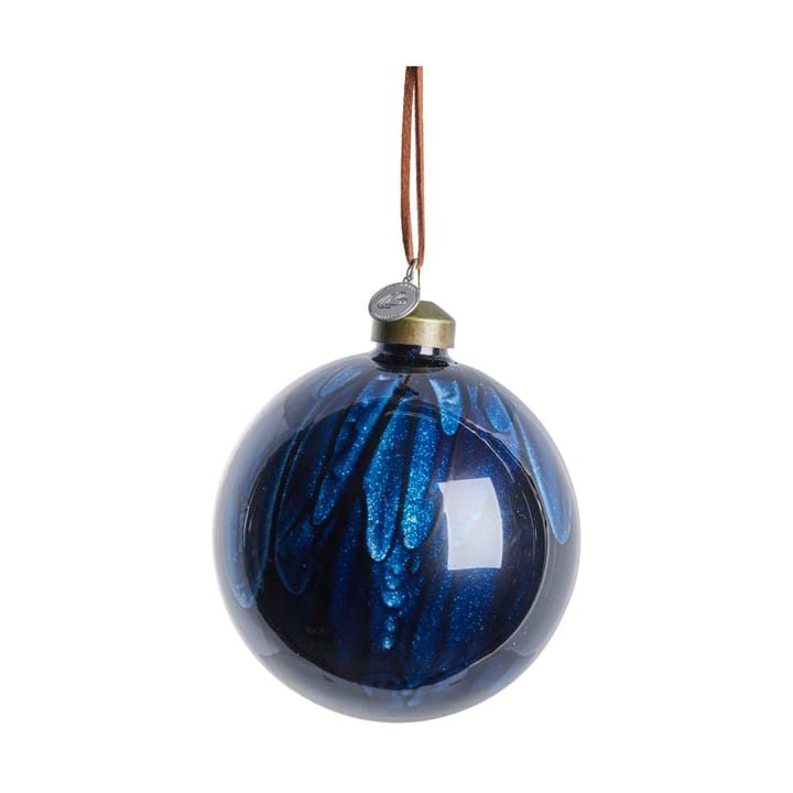 Nosille Christmas tree bauble round Ø10 cm - Dark blue - Lene Bjerre