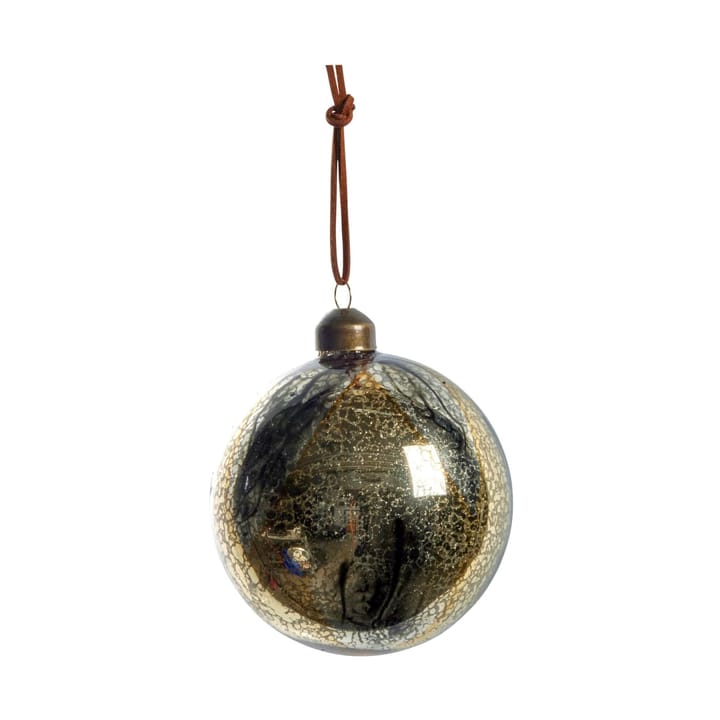 Nosille Christmas tree bauble round Ø10 cm - Silver-gold - Lene Bjerre