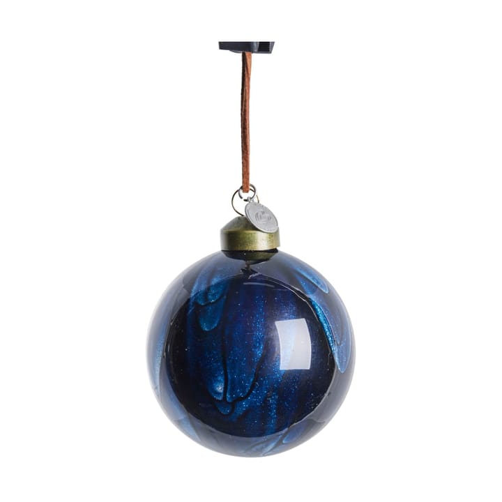 Nosille Christmas tree bauble round Ø8 cm - Dark blue - Lene Bjerre