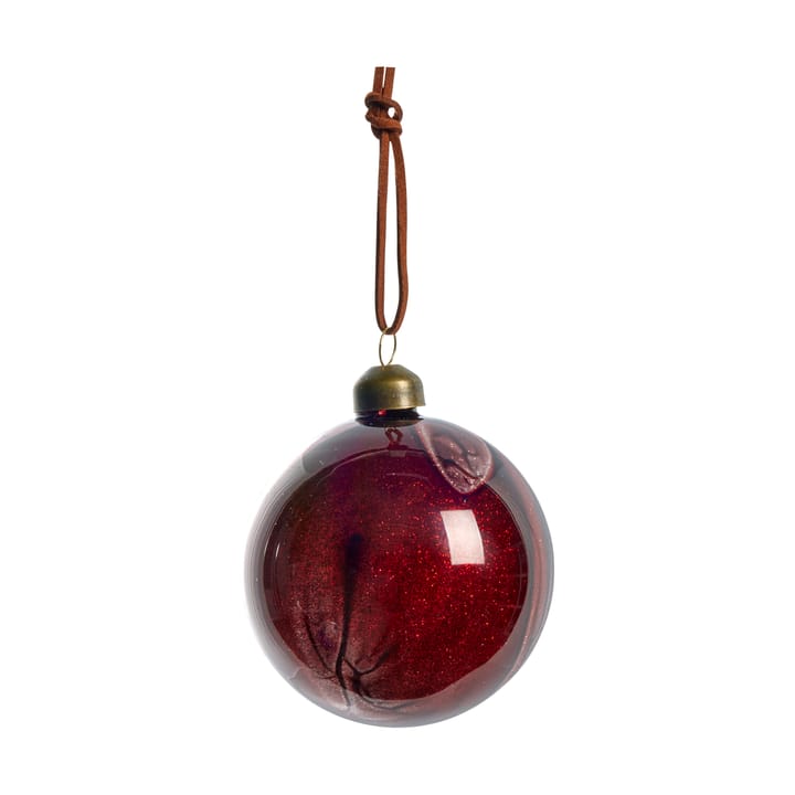 Nosille Christmas tree bauble round Ø8 cm - Pomegranate - Lene Bjerre