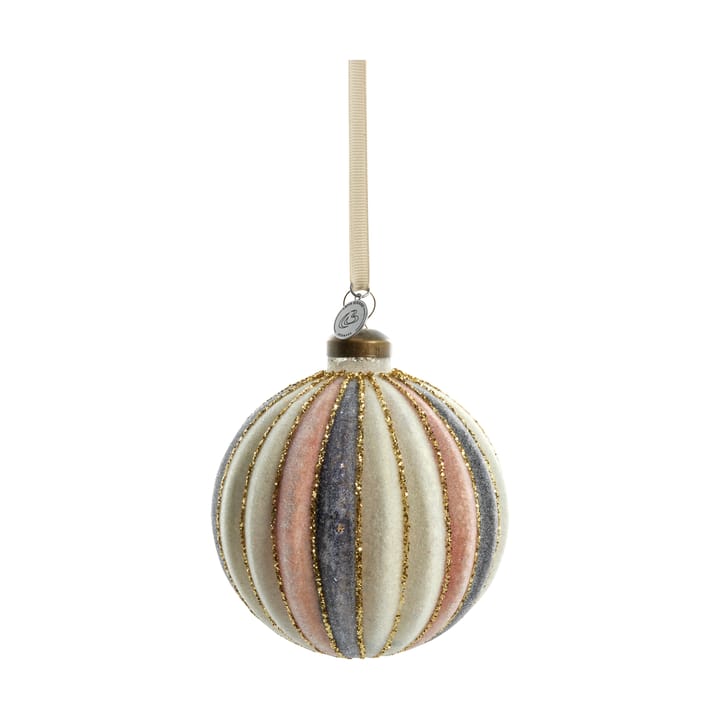 Noville Christmas bauble Ø10 cm - White-dark grey-rose - Lene Bjerre