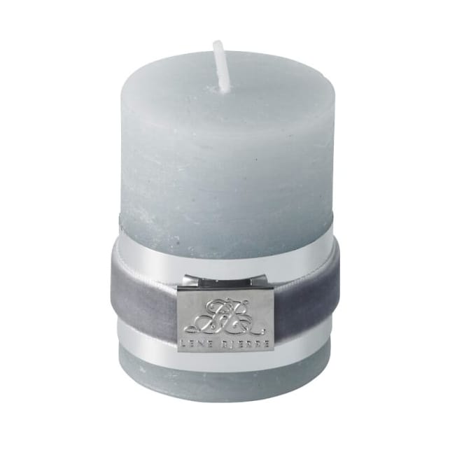 Rustic block candle Ø4.5 cm, 6 cm - Light grey - Lene Bjerre