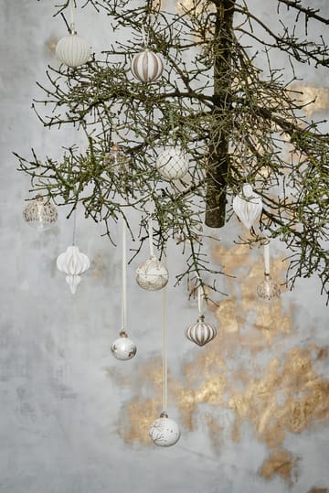 Sella Christmas bauble Ø8 cm - off white - Lene Bjerre