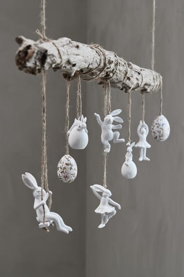 Semina Easter decoration laying  hare - White - Lene Bjerre