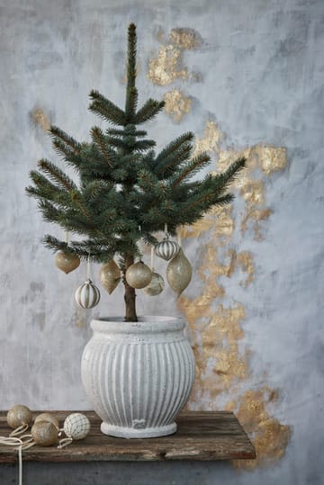 Velvitie Christmas tree decoration 14 cm - Light gold - Lene Bjerre