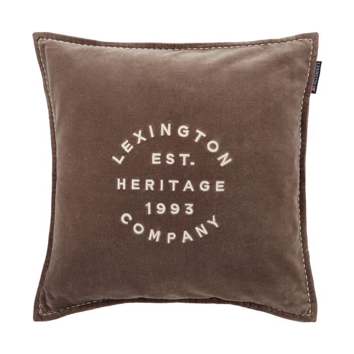 1993 Logo Velvet Cushion Cover 50x50 cm, Brown Lexington