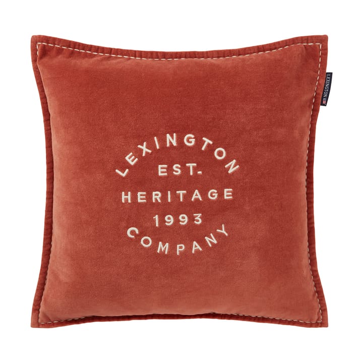 1993 Logo Velvet Cushion Cover 50x50 cm, Rust Lexington