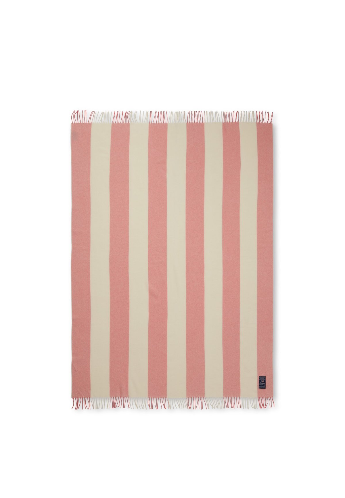 Lexington Block striped throw recycled wool Pink | Scandinavian Design | Wool blankets & throws | Pink