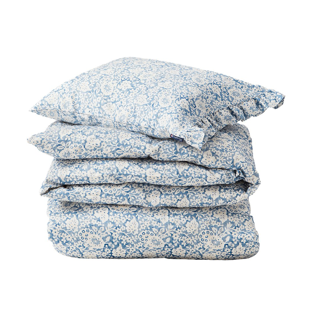 Lexington Blue Floral Printed Cotton Sateen bed set 50x60 cm, 150x210 cm