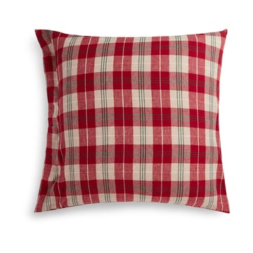 Checked cotton flannel pillowcase 50x60 cm. - Red-beige-green-white - Lexington