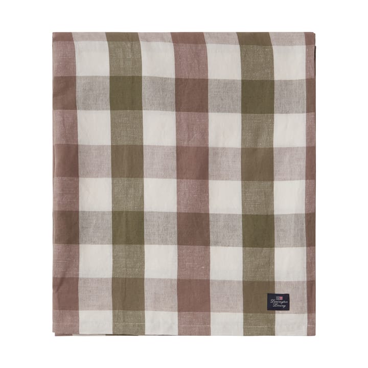 Checked Cotton Linen tablecloth 150x250 cm, Olive Lexington