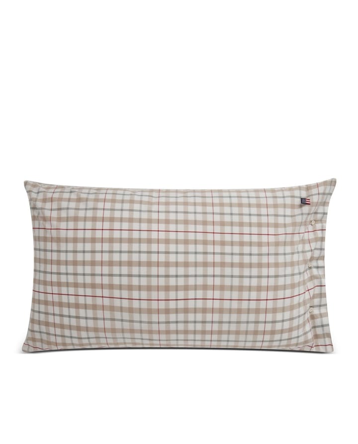 Checked cotton pillowcase Poplin 50x90 cm - White - Lexington