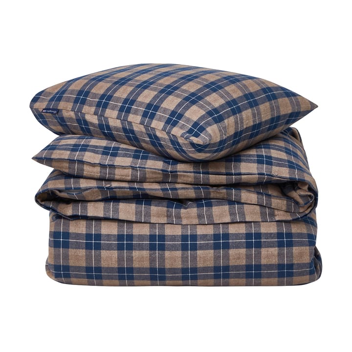 Checked Flannel bedding set 150x210 cm, Denim blue-beige Lexington