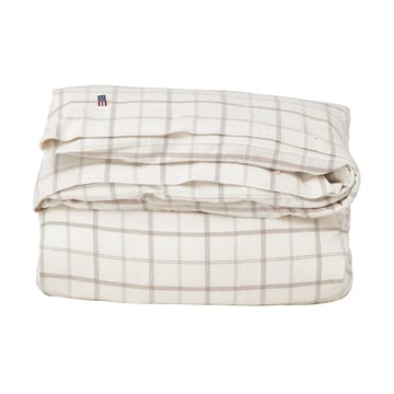 Checked Flannel bedding set 150x210 cm - White-brown - Lexington