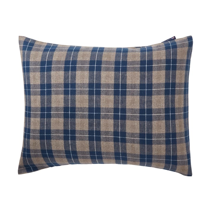 Checked Flannel pillowcase 50x60 cm - Denim blue-beige - Lexington