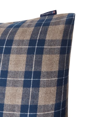 Checked Flannel pillowcase 50x60 cm - Denim blue-beige - Lexington