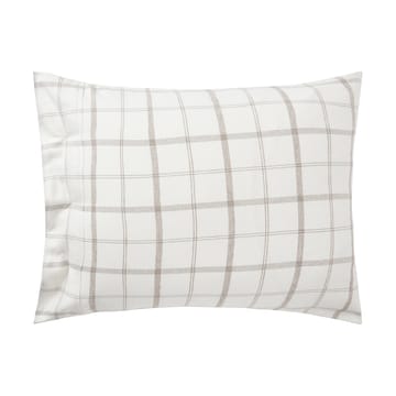 Checked Flannel pillowcase 50x60 cm - White-brown - Lexington