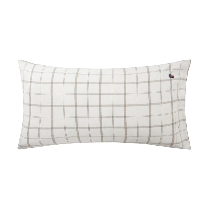 Checked Flannel pillowcase 50x90 cm, White-brown Lexington