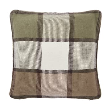 Checked heavy twill cushion cover 50x50 cm - Olive - Lexington