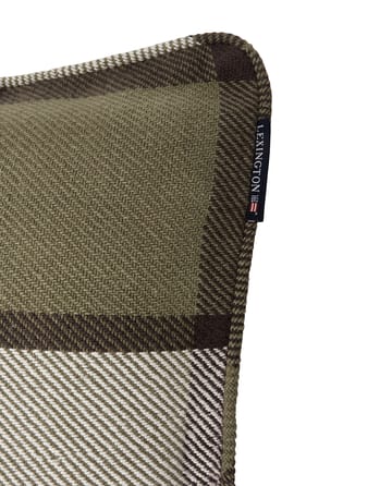 Checked heavy twill cushion cover 50x50 cm - Olive - Lexington