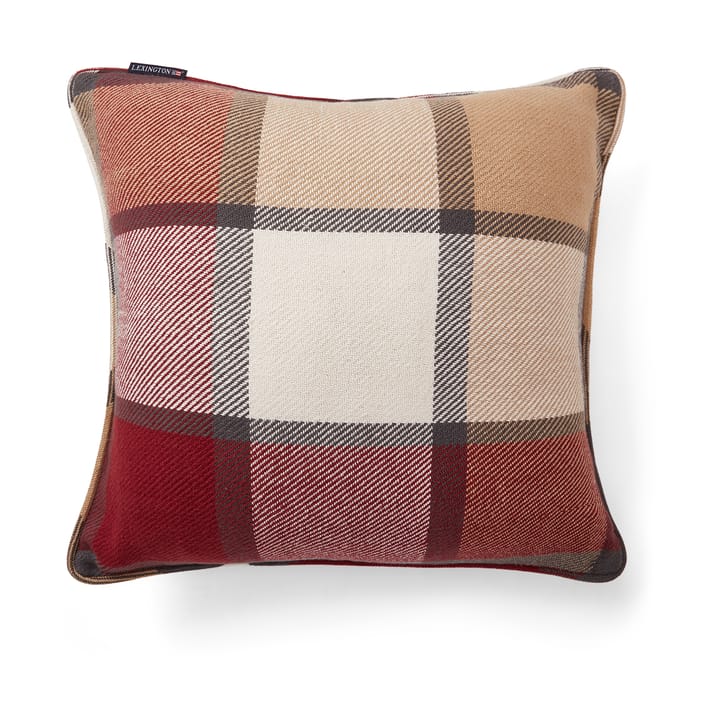 Checked heavy twill cushion cover 50x50 cm, Red Lexington