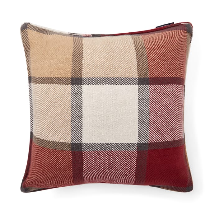 Checked heavy twill cushion cover 50x50 cm, Red Lexington