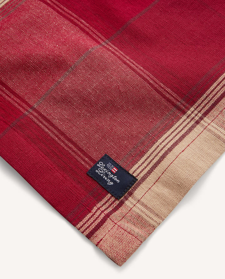 Checked linen-cotton placemat 40x50 cm, Red-beige Lexington