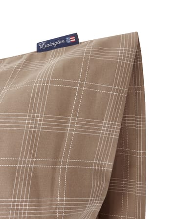 Checked Pin Point Oxford pillowcase 50x90 cm - Brown - Lexington