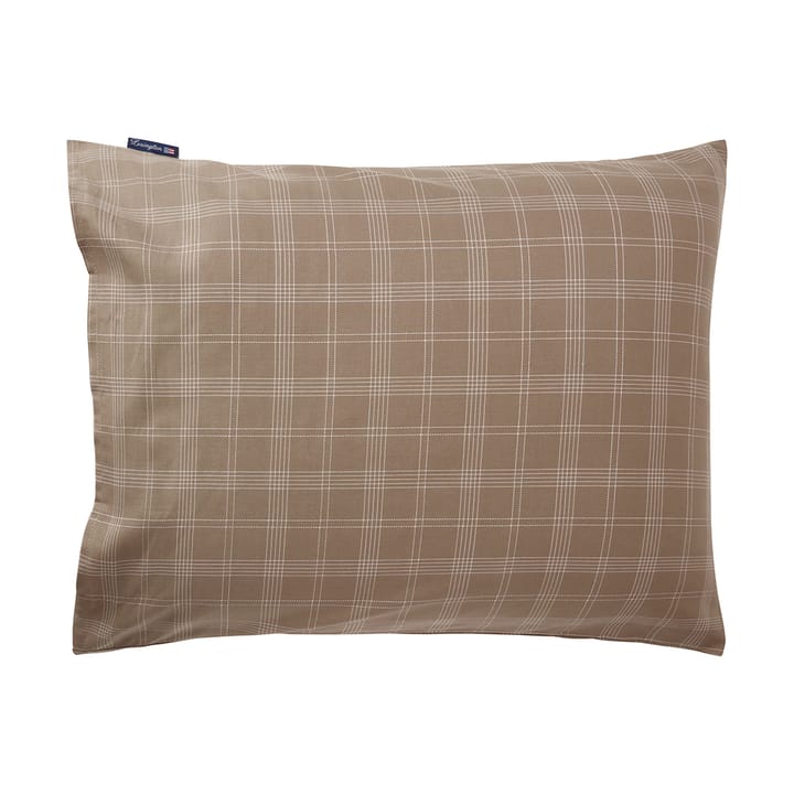 Checked Pinpoint Oxford cushion cover 50x60 cm, Brown Lexington