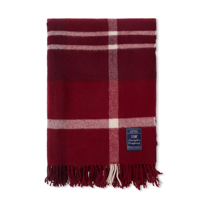 Checked Recycled Throw 130x170 cm, Red-white Lexington