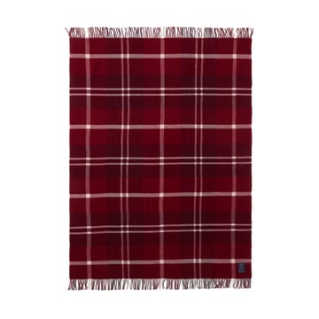 Checked Recycled Throw 130x170 cm - Red-white - Lexington