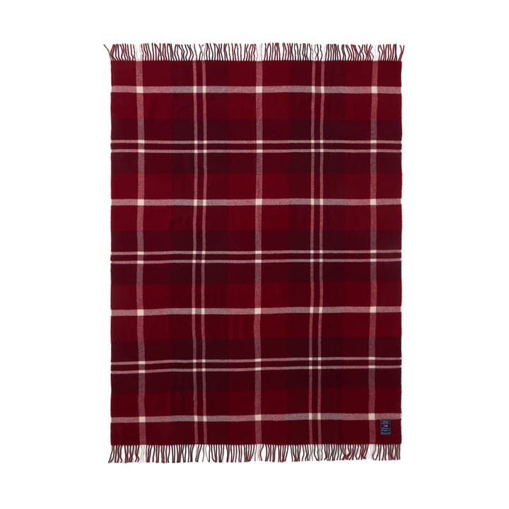 Checked Recycled Throw 130x170 cm, Red-white Lexington