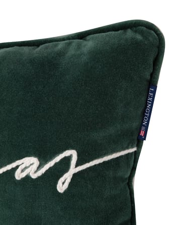 Christmas Cotton Velvet cushion 30x50 cm - Green - Lexington