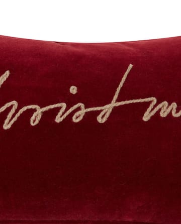 Christmas Organic Cotton Velvet cushion 30x50 cm - Red - Lexington