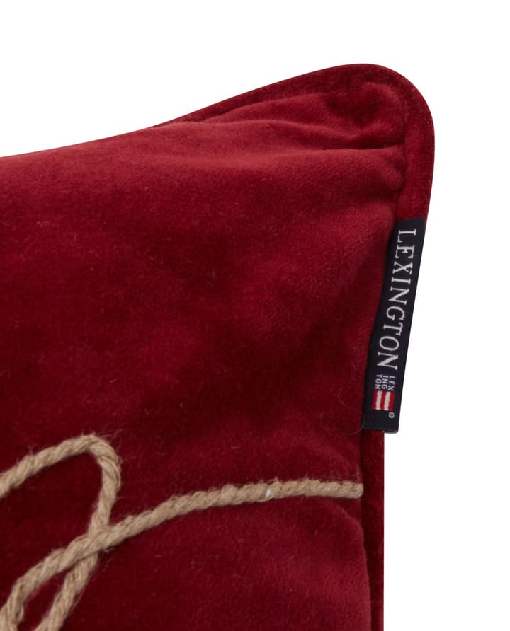 Christmas Organic Cotton Velvet cushion 30x50 cm - Red - Lexington