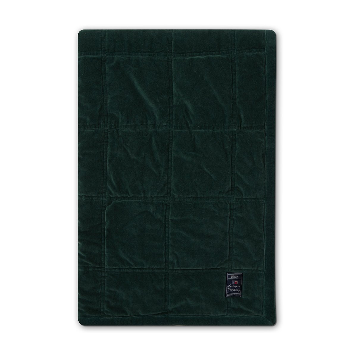 Lexington Cotton Velvet quilted throw 160x240 cm Green