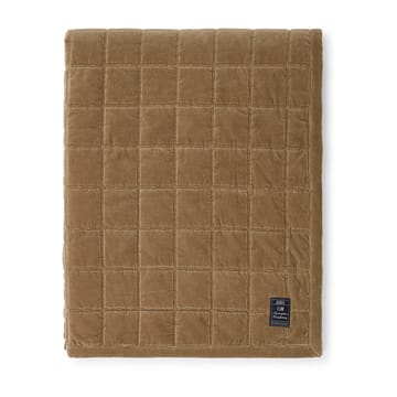 Cotton Velvet quilted throw 160x240 cm - Walnut - Lexington