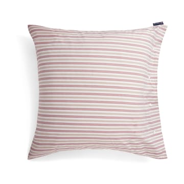 Dobby striped cotton poplin pillowcase 50x60 cm - Red-beige-white - Lexington