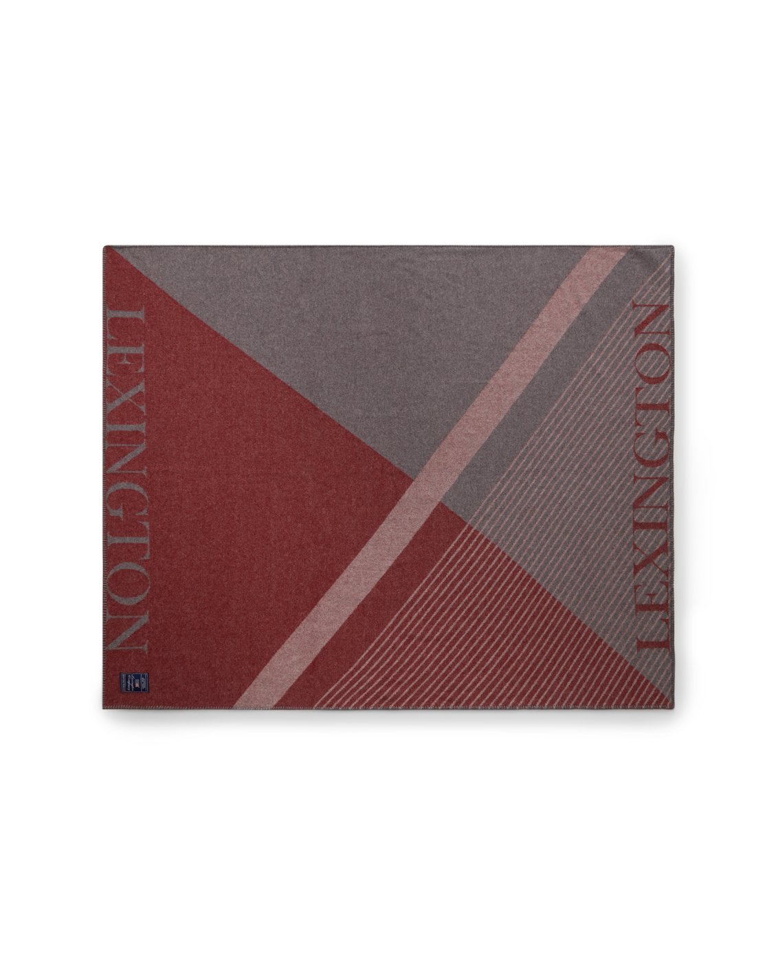 Lexington Graphic Logo throw recycled wool 130x170 cm Red-gray