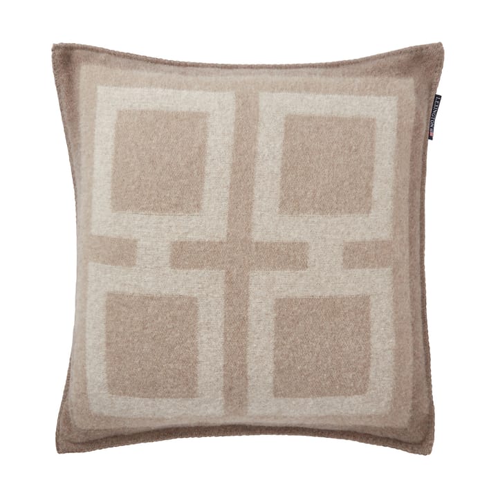 Graphic Recycled Wool cushion cover 50x50 cm, Light beige Lexington