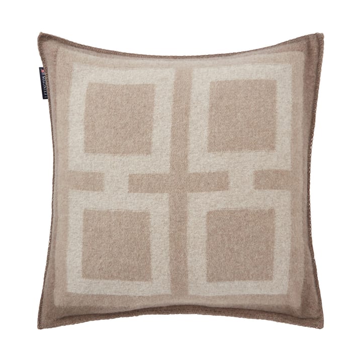 Graphic Recycled Wool cushion cover 50x50 cm, Light beige Lexington