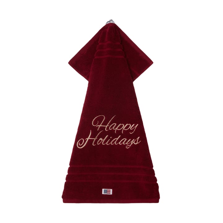 Happy Holidays towel 50x70 cm - Red - Lexington