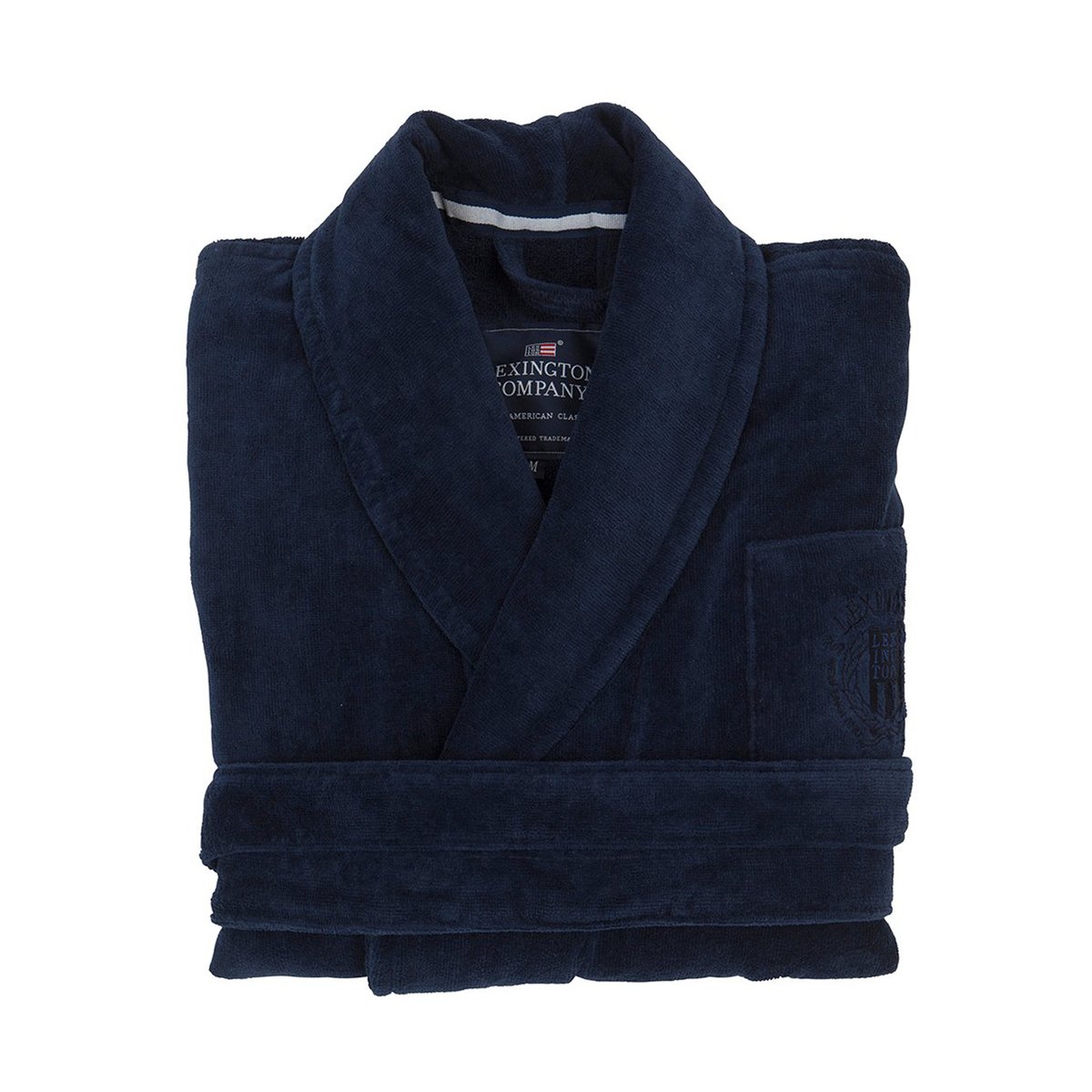 Lexington Hotel Velour bathrobe L Dress Blue