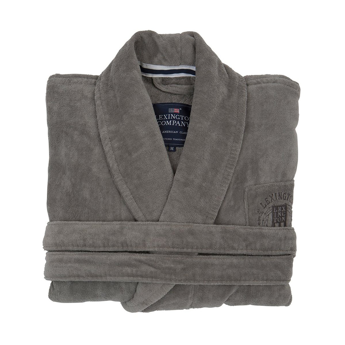 Lexington Hotel Velour bathrobe L grey