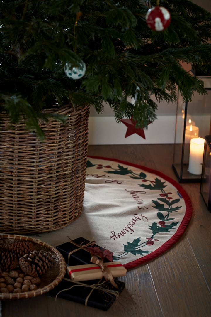 Jute Cotton Christmas Tree mat Ø110 cm, Beige Lexington