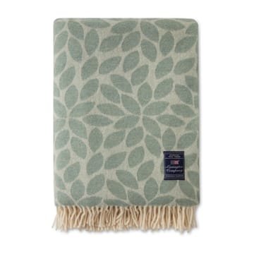 Leaves Recycled Wool Jacquard wool throw 130x170 cm - Green - Lexington