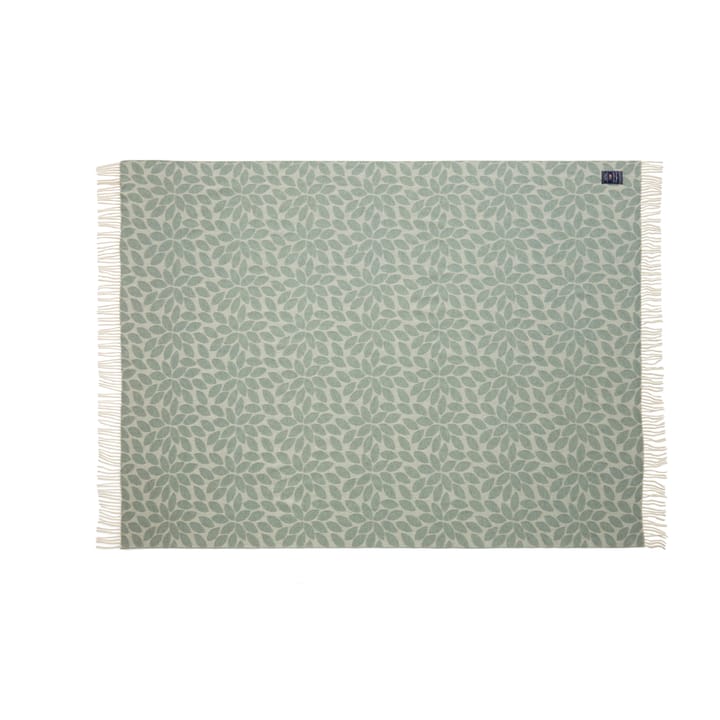 Leaves Recycled Wool Jacquard wool throw 130x170 cm, Green Lexington